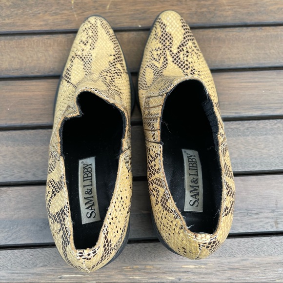 Sam and Libby Rider Leather Snakeskin Style Western Bootie, Size 8.5 - Picture 10 of 12